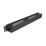 DeLOCK 81555 Panel de gestión de cables 1U con 2 aberturas