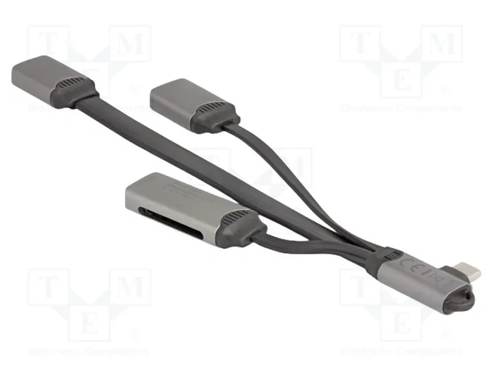 DeLOCK Hub USB 64303 con lector de tarjetas SD/Micro SD y USB Type-C gris DeLOCK Hub USB 64303 con lector de tarjetas SD/Micro SD y USB Type-C gris