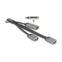 DeLOCK Hub USB 64303 con lector de tarjetas SD/Micro SD y USB Type-C gris