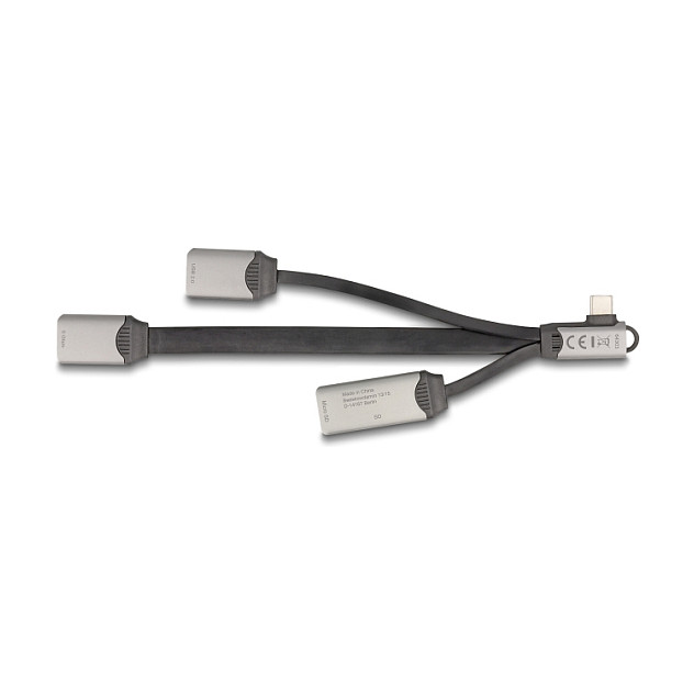 DeLOCK Hub USB 64303 con lector de tarjetas SD/Micro SD y USB Type-C gris DeLOCK Hub USB 64303 con lector de tarjetas SD/Micro SD y USB Type-C gris