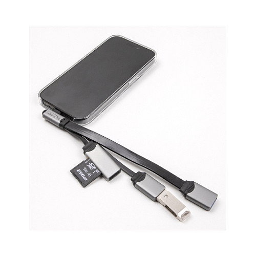 DeLOCK Hub USB 64303 con lector de tarjetas SD/Micro SD y USB Type-C gris DeLOCK Hub USB 64303 con lector de tarjetas SD/Micro SD y USB Type-C gris