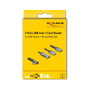 DeLOCK Hub USB 64303 con lector de tarjetas SD/Micro SD y USB Type-C gris