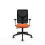 PIQUERAS Y CRESPO Silla de oficina Motilla con mecanismo Sincro/Traslack Naranja y Negro