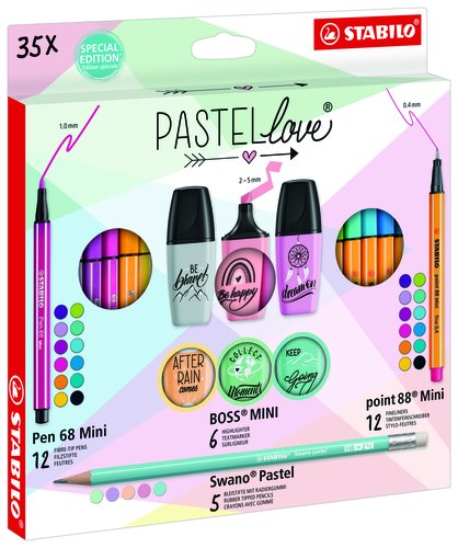 Stabilo Set Pastellove Mini World 35 Unidades Surtidas