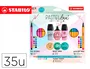 Stabilo Pastellove Collection Set Estuche con 35 Rotuladores y Marcadores Mini Surtidos Pen 68, Point 88, Boss y Swano