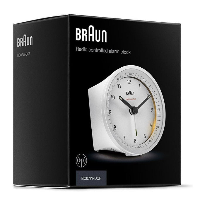 Braun BC 07 W-DCF Reloj Despertador Analógico Blanco Braun BC 07 W-DCF Reloj Despertador Analógico Blanco