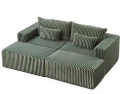DKD Home Decor Sofá de Poliéster en Pana Verde