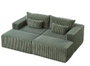 DKD Home Decor Sofá de Poliéster en Pana Verde