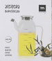 La Mediterranea Aceitera Cuadrada de Borosilicato con Tapa de Metal 1000ml