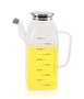 La Mediterranea Aceitera Cuadrada de Borosilicato con Tapa Metálica 1000 ml (Pack de 6)