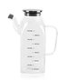La Mediterranea Aceitera Cuadrada de Borosilicato con Tapa Metálica 1000 ml (Pack de 6)
