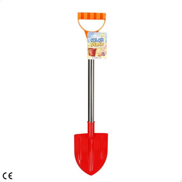 Color Baby - Pala de Playa de Plástico con Mango de Acero Inoxidable 53 cm, Modelos Surtidos