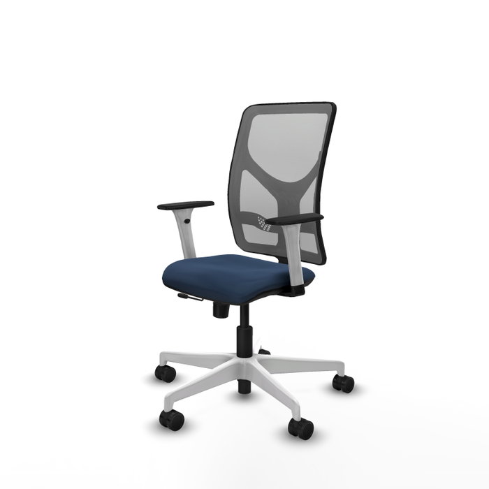 PIQUERAS Y CRESPO Silla de oficina Motilla Azul Marino y Gris PIQUERAS Y CRESPO Silla de oficina Motilla Azul Marino y Gris