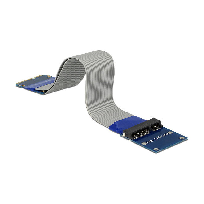 DeLOCK 65837 Adaptador de extensión Mini PCI Express / mSATA con cable flexible de 13 cm
