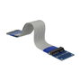 DeLOCK 65837 Adaptador de extensión Mini PCI Express / mSATA con cable flexible de 13 cm