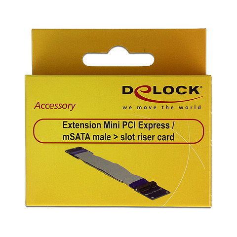 DeLOCK 65837 Adaptador de extensión Mini PCI Express / mSATA con cable flexible de 13 cm