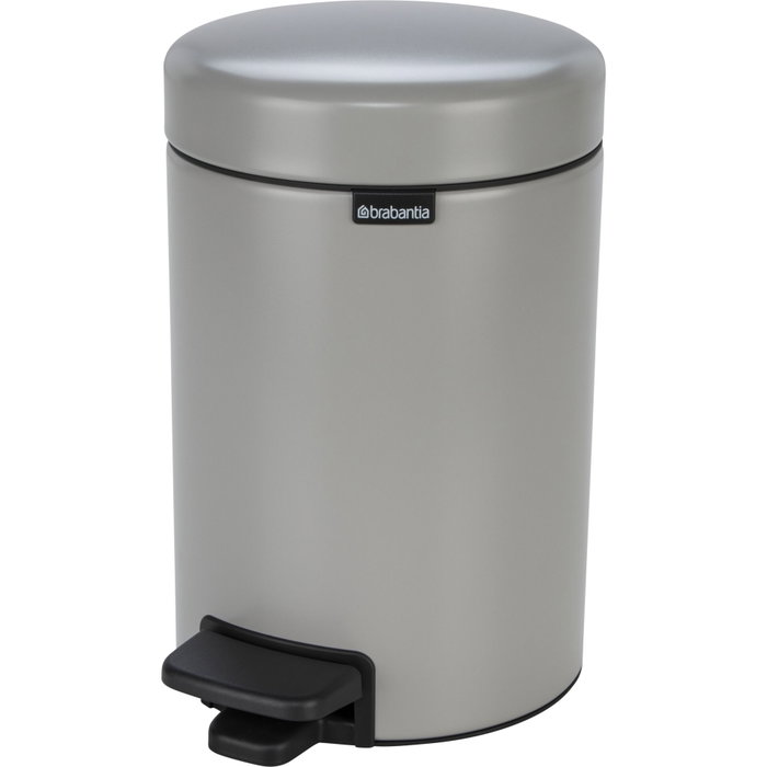 Brabantia Newicon Cubo de Basura con Pedal 3,0 L Gris Suave Brabantia Newicon Cubo de Basura con Pedal 3,0 L Gris Suave