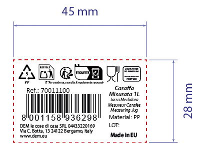 Dem Jarra Medidora 1L
