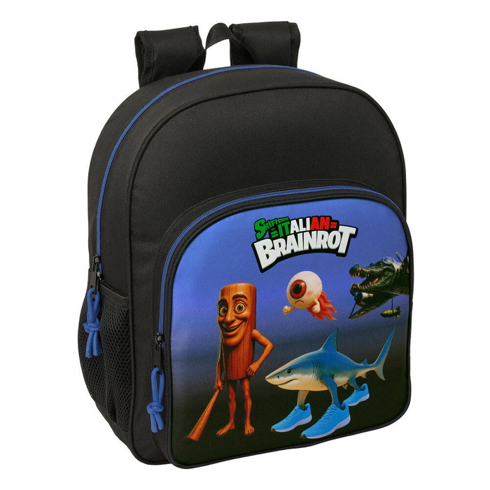 Safta Mochila Junior Brainrot Adaptable a Carro 32x38x12cm