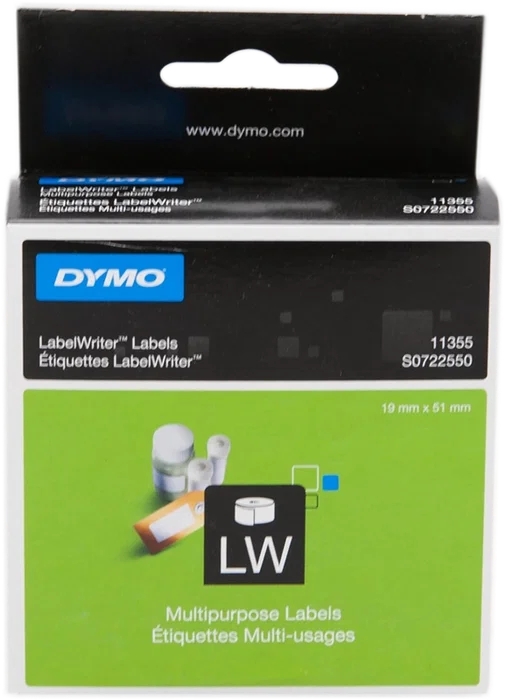 Dymo Etiquetas Multifunción 19x51mm Blanco, Rollo de 500 unidades Dymo Etiquetas Multifunción 19x51mm Blanco, Rollo de 500 unidades