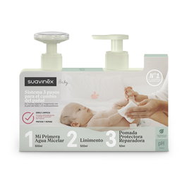 Suavinex Kit Baby Mi Primera Agua Micelar y Cuidado del Pañal 3 pz