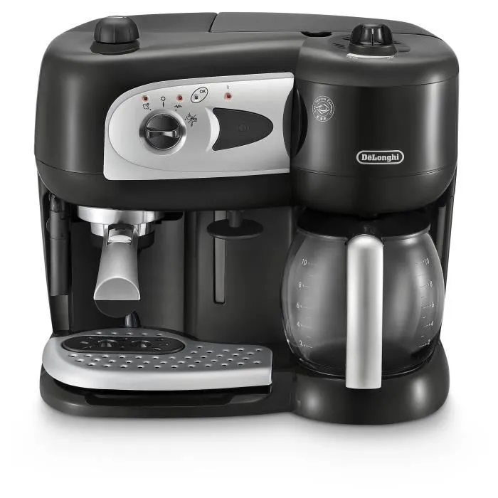 Delonghi BCO261B.1 Cafetera Espresso Combinada con Bomba, 15 Bares, Monodosis y Café Molido, Blanco y Negro Delonghi BCO261B.1 Cafetera Espresso Combinada con Bomba, 15 Bares, Monodosis y Café Molido, Blanco y Negro