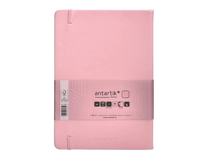 Antartik Cuaderno A5 Tapa Dura Hojas Puntos Rosa Pastel 100 Hojas 80gr FSC Antartik Cuaderno A5 Tapa Dura Hojas Puntos Rosa Pastel 100 Hojas 80gr FSC