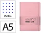Antartik Cuaderno A5 Tapa Dura Hojas Puntos Rosa Pastel 100 Hojas 80gr FSC