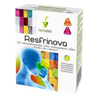 NOVADIET Resfrinova 12 Sticks con NAC, Andrographis, Zinc y Vitamina C para el Confort Respiratorio y Sistema Inmune NOVADIET Resfrinova 12 Sticks con NAC, Andrographis, Zinc y Vitamina C para el Confort Respiratorio y Sistema Inmune
