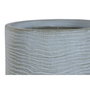 DKD Home Decor Set de 2 Maceteros de Magnesia y Fibra de Vidrio Gris 33x33x62 cm