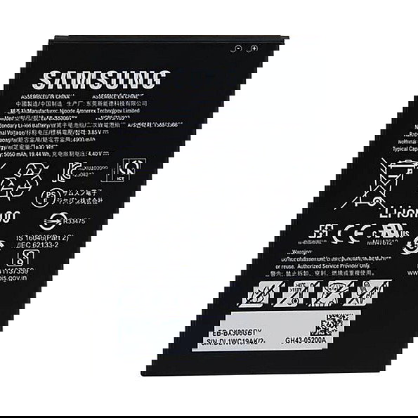 Samsung Batería de Repuesto para Tab Active5 Negro Samsung Batería de Repuesto para Tab Active5 Negro