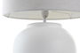 DKD Home Decor Lámpara Sobremesa Moderno Blanco Porcelana Lino 38 x 58 x 38 cm