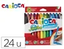 Carioca Rotulador Jumbo Punta Gruesa Estuche 24 Unidades Colores Surtidos Apto Uso Escolar