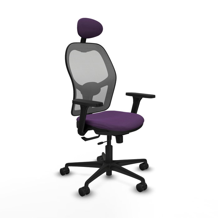 PIQUERAS Y CRESPO Silla de oficina Jorquera Morada y Gris con Brazos 3D PIQUERAS Y CRESPO Silla de oficina Jorquera Morada y Gris con Brazos 3D
