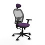 PIQUERAS Y CRESPO Silla de oficina Jorquera Morada y Gris con Brazos 3D
