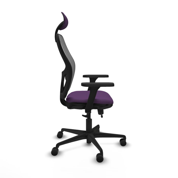 PIQUERAS Y CRESPO Silla de oficina Jorquera Morada y Gris con Brazos 3D PIQUERAS Y CRESPO Silla de oficina Jorquera Morada y Gris con Brazos 3D