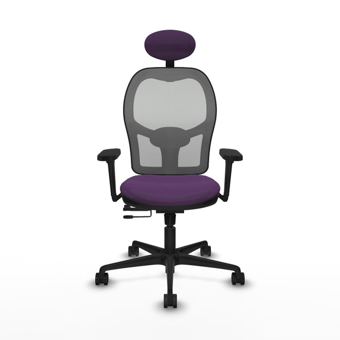 PIQUERAS Y CRESPO Silla de oficina Jorquera Morada y Gris con Brazos 3D PIQUERAS Y CRESPO Silla de oficina Jorquera Morada y Gris con Brazos 3D