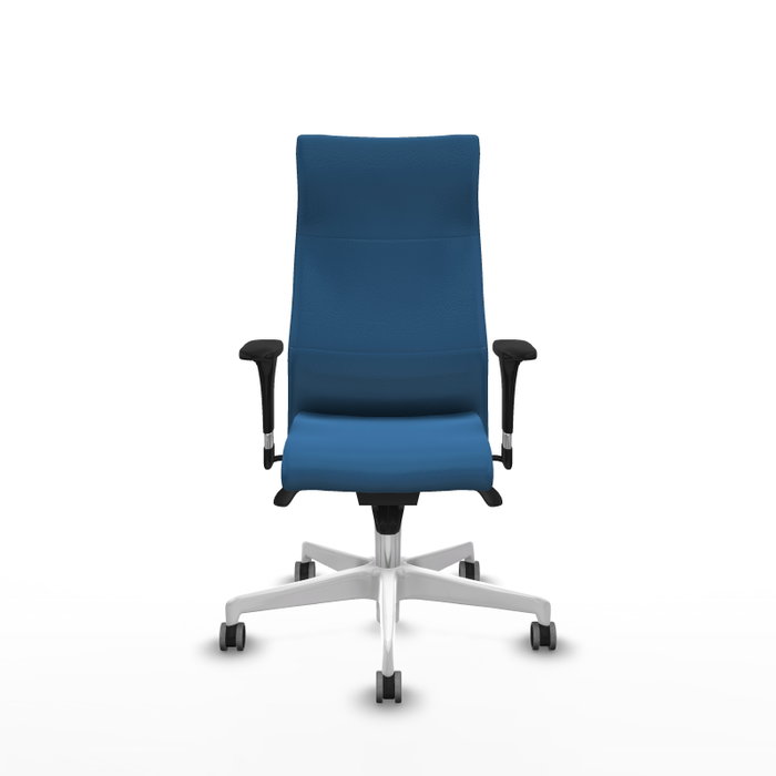PIQUERAS Y CRESPO Sillón Albacete con Mecanismo Sincro, Similpiel Azul Claro