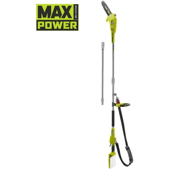 Ryobi RYO4892210218308 Podadora de Altura 36V Guía 25cm 5.5 m/s Tubo Telescópico 2.4-2.9m Sin Batería ni Cargador