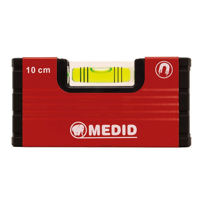 Medid Mini Nivel Magnético de Burbuja 10 cm - Nivel Tubular Aluminio con Base Magnética Medid Mini Nivel Magnético de Burbuja 10 cm - Nivel Tubular Aluminio con Base Magnética