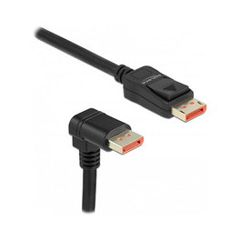 DeLOCK Cable DisplayPort 1.4 de 3 m con conector recto a 90° hacia abajo 8K