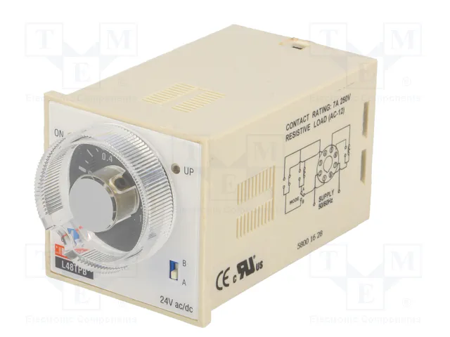 LOVATO ELECTRIC 31L48TPBM24 Relé de tiempo DPDT 24VAC/24VDC