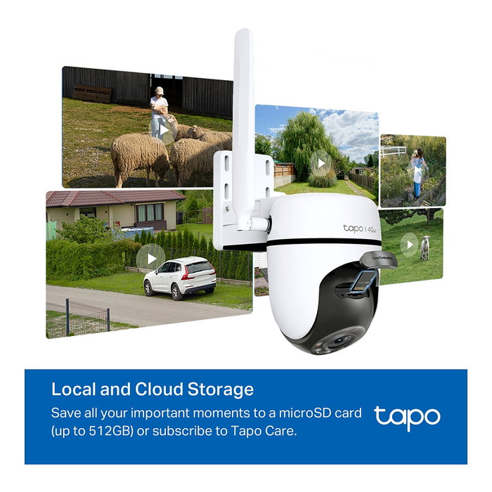 TP-LINK Cámara de vigilancia TAPO C501GW en color blanco, Wi-Fi, interior/exterior, 1080p Full HD, visión nocturna, detección de movimiento