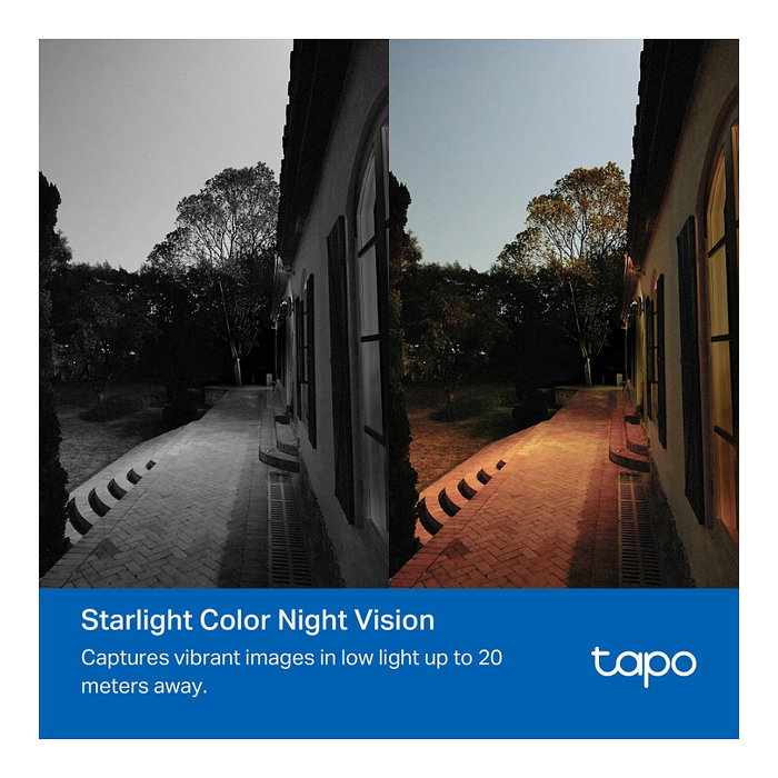 TP-LINK Cámara de vigilancia TAPO C501GW en color blanco, Wi-Fi, interior/exterior, 1080p Full HD, visión nocturna, detección de movimiento