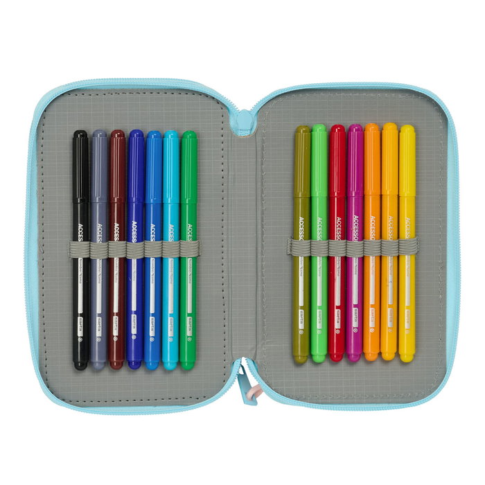 Portatodo Lilo & Stitch Ohana Azul 12,5 x 19,5 x 5,5 cm 37 Piezas