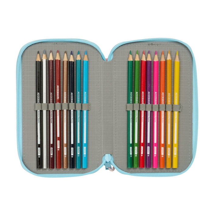 Portatodo Lilo & Stitch Ohana Azul 12,5 x 19,5 x 5,5 cm 37 Piezas