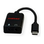 ROLINE Adaptador USB Tipo C a 2x 3,5mm Audio 12.03.3209 Negro