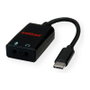ROLINE Adaptador USB Tipo C a 2x 3,5mm Audio 12.03.3209 Negro