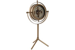 DKD Home Decor Reloj de Sobremesa Metal y Cristal Dorado