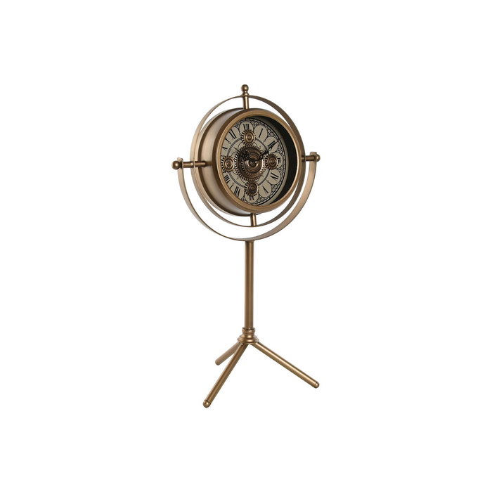 DKD Home Decor Reloj de Sobremesa Metal y Cristal Dorado DKD Home Decor Reloj de Sobremesa Metal y Cristal Dorado